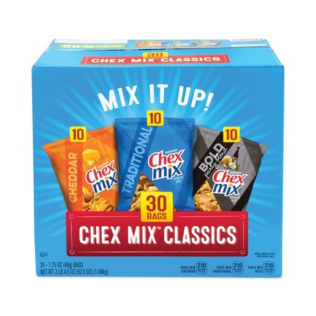 CHEX MIX Varieties, Assorted Flavors, 1.75 oz Pack, 30PK 49814